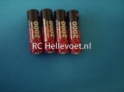 19760 Rechargeable NiMH AA accu 2000 mah(4 stuks)