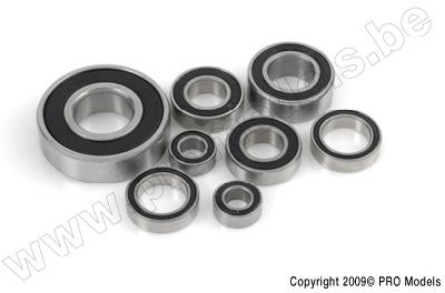 MR115-2RS Ball bearings, black rubber sealed (5x11x4mm) (2 pcs)