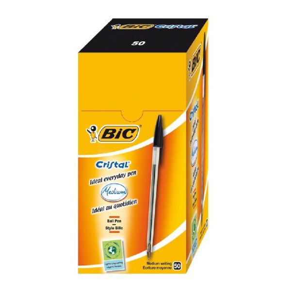 4301090 Bic Cristal balpen zwart 50 stuks