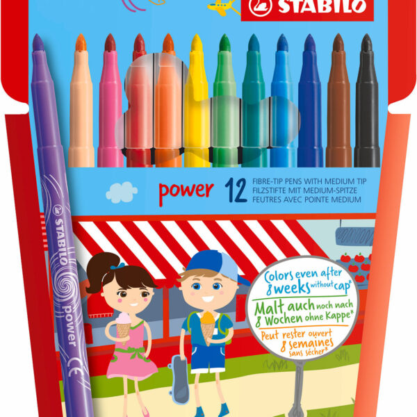 280/12-01 STABILO Power viltstift etui 12 stuks