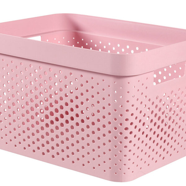 04740-Q54-02 Curver infinity box dots 17L chalk pink - 100% recycled