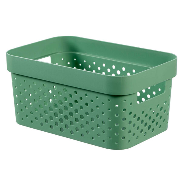 04747-S86-08 Curver Infinity Opbergbox dots 4,5L - 100% recycled z.groen