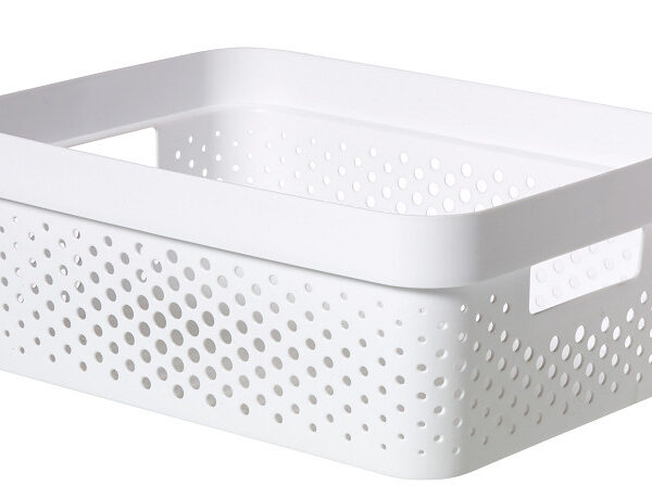 04750-040-11 Curver infinity box dots 11L wit 36x27x14cm 100% recycled