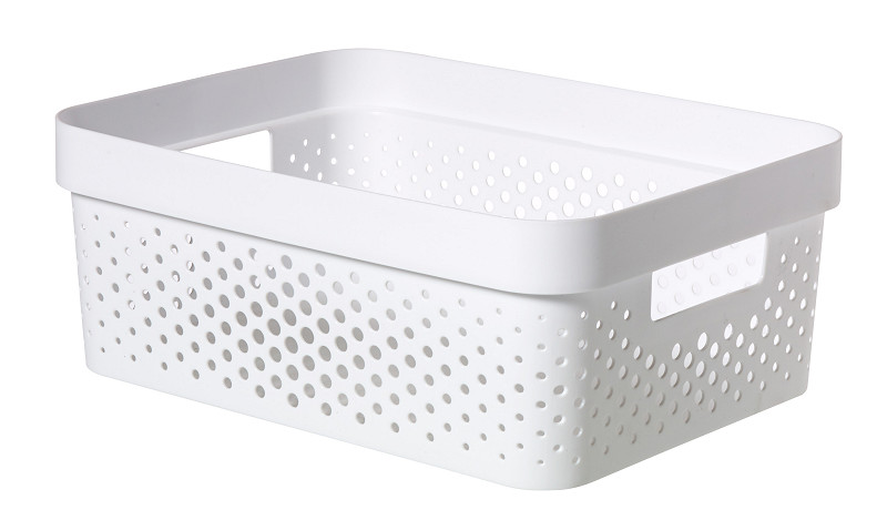 04750-040-11 Curver infinity box dots 11L wit 36x27x14cm 100% recycled