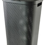 04754-G43-09 Curver Infinity wasbox dots 60L - 100% recycled donkergrijs