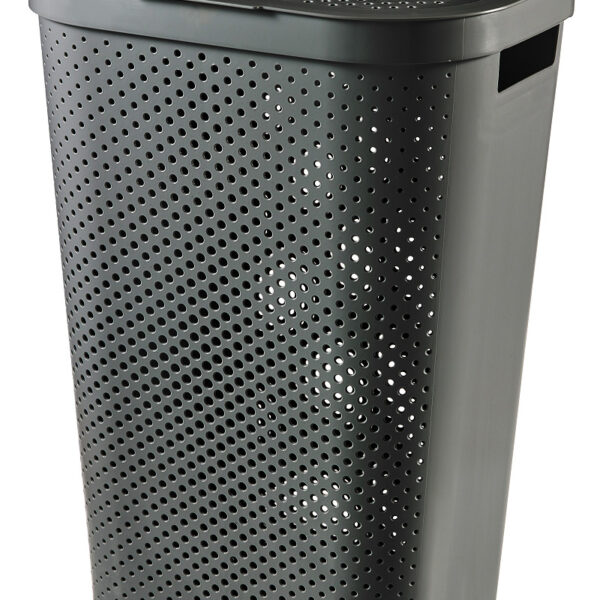 04754-G43-09 Curver Infinity wasbox dots 60L - 100% recycled donkergrijs