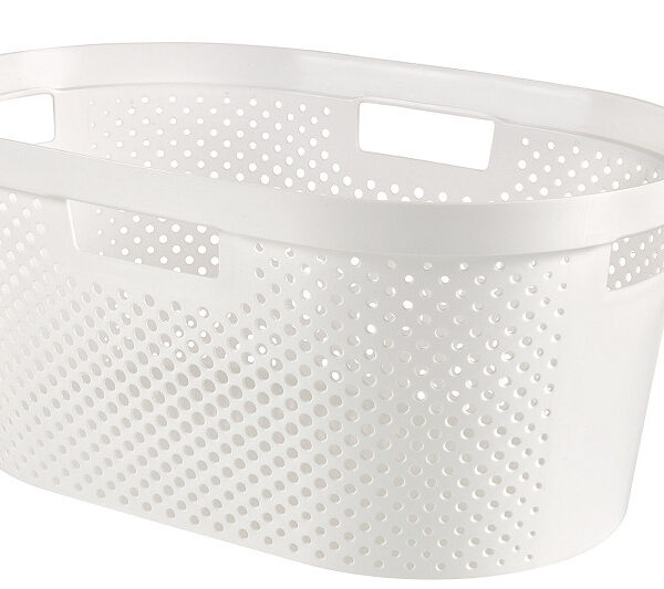 04755-040-09 Curver Infinity wasmand dots 40L - 100% recycled wit