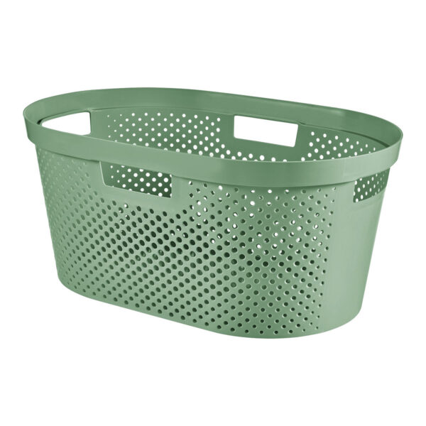 04755-S86-09 Curver Infinity wasmand dots 40L - 100% recycled zacht groen