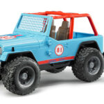 02541 Bruder Jeep Cross Country blauw met chauffeur