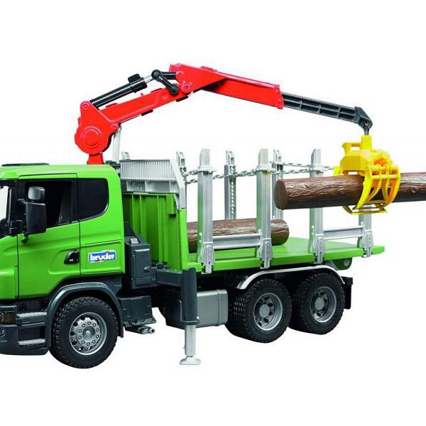 03524 Bruder Scania R-series Timber truck with loading crane and 3