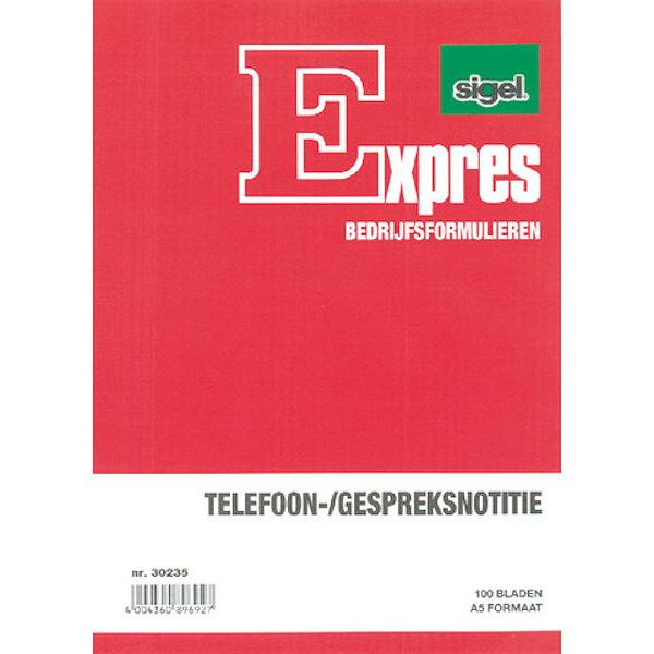 SI-30235 Telefoongespreksnotitieblok Sigel Expres A5 100 blad 5st.