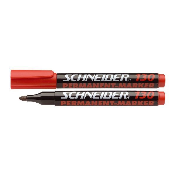 S-113002 Schneider permanent marker 130 ronde punt rood 10st.