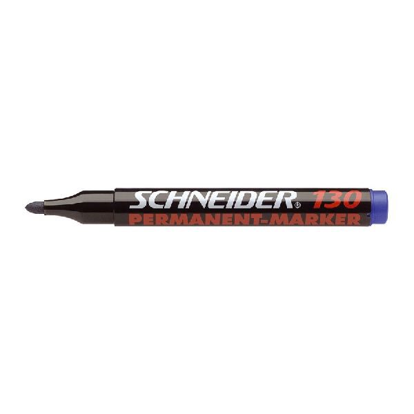 S-113003 Schneider permanent marker 130 ronde punt blauw 10st.