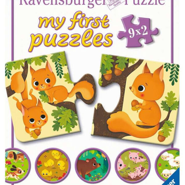 31238 My first puzzles (9x2 st.) Dieren en hun kinderen
