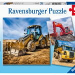050321 Puzzel 3x49 stukjes Bouwmachines aan het werk
