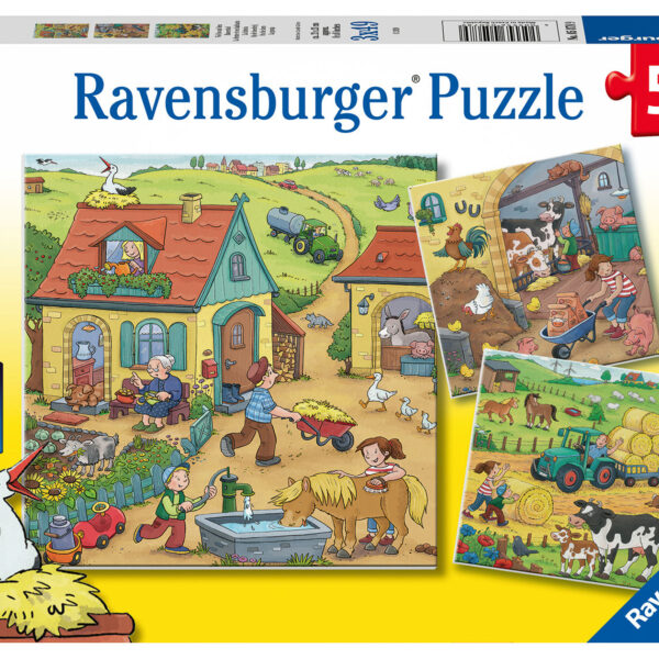 050789 Puzzel 3x49 stukjes Boerderij