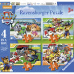 069361 4 puzzels Paw Patrol 12+16+20+24 stukjes