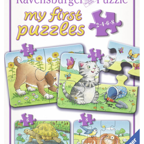 069514 Mijn eerste puzzel Schattige huisdieren 2+4+6+8 stukjes
