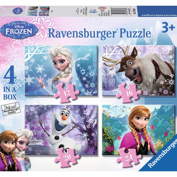 073603 Disney Frozen Vier puzzels (12+16+20+24 st.)