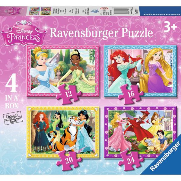 073979 Disney Princess vier puzzels (12+16+20+24st.)