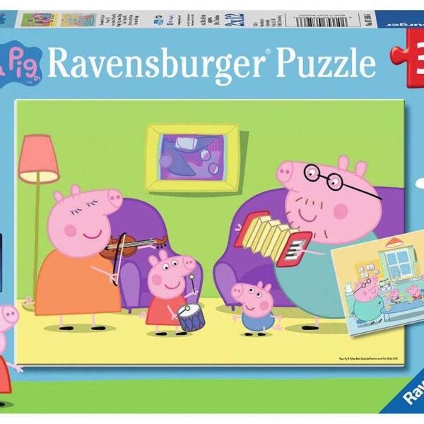 75966 Puzzel 2x12 stukjes Thuis bij Peppa Pig