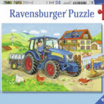 076161 Puzzel 2x12 stukjes Bouwplaats en boerderij