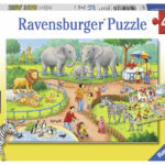 078134 Puzzel 2x24 stukjes Een dag in de dierentuin