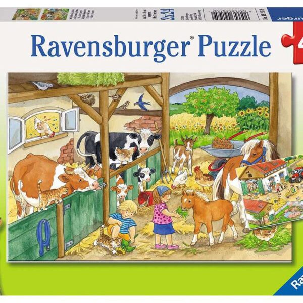 091959 Puzzel 2x24 stukjes Vrolijk boerderijleven