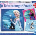 092697 Puzzel 3x49 stukjes Disney Frozen: Elsa, Anna en Olaf