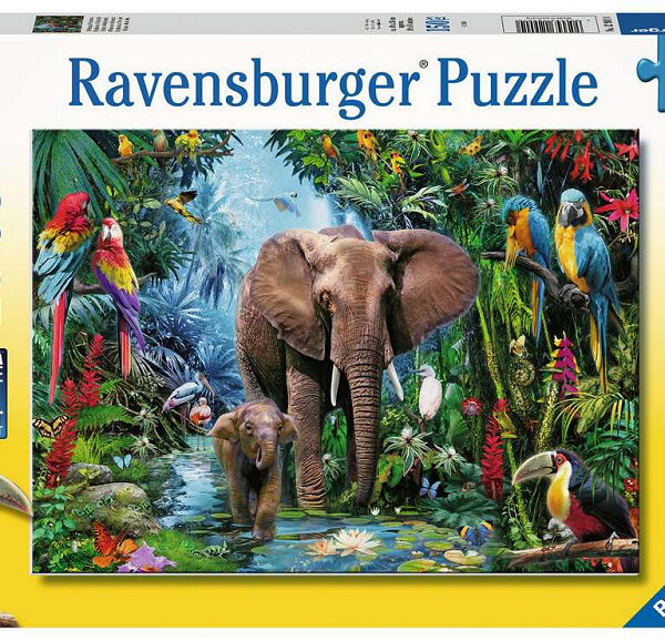 129010 Puzzel 150 stukjes xxl Olifanten in de jungle