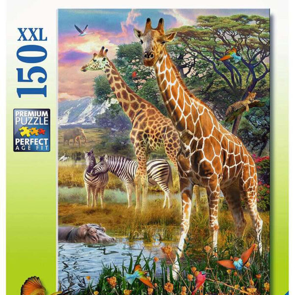 129430 Puzzel 150 stukjes xxl Kleurrijke savanne