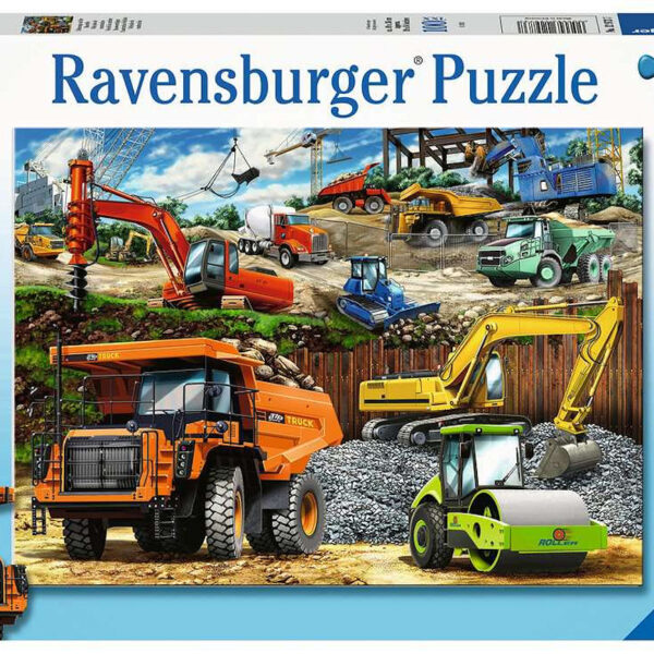 129737 Puzzel 100 XXL Bouwvoertuigen