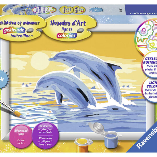 280537 Schilderen op nummer Serie Classic E Springende dolfijnen