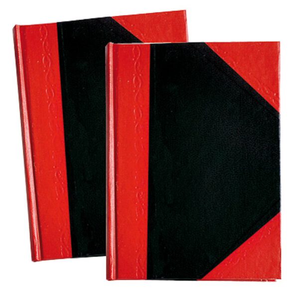 4191 Notitieboek A6 harde kaft zwart/rood