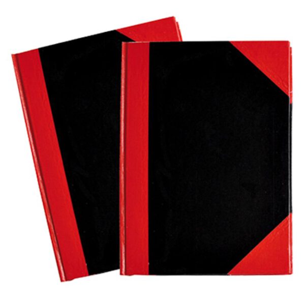 4192 Notitieboek A5 harde kaft zwart/rood