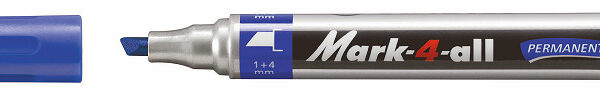 653/41 STABILO Mark-4-All 651 marker beitel blauw 10 st.