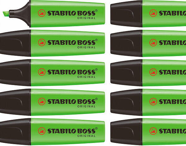 70/33 STABILO Boss Original groen 10 st