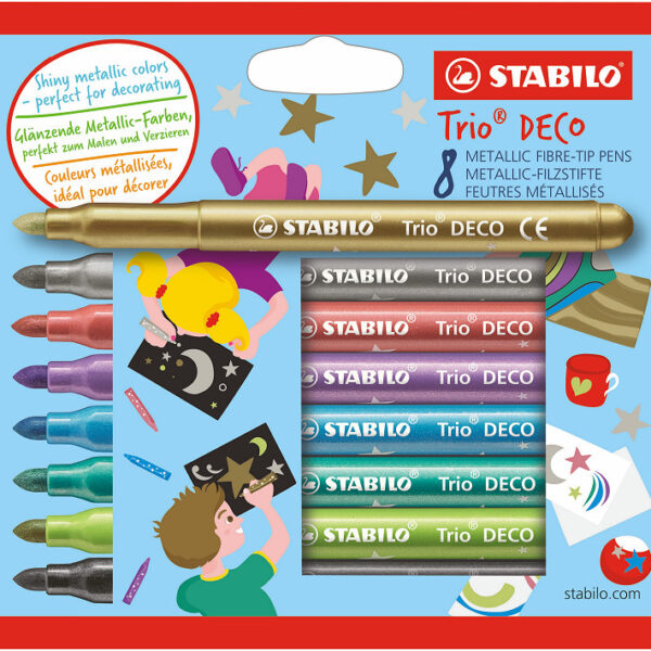 377/96 STABILO Trio Deco etui 8 st