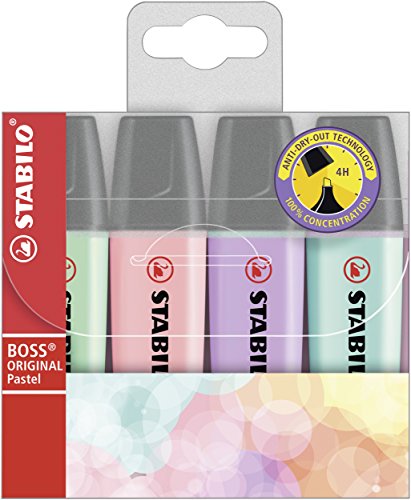 70/4-2 STABILO Boss pastel etui 4 stuks