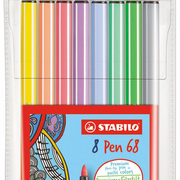 68/8-01 STABILO Pen 68 pastel etui 8 stuks