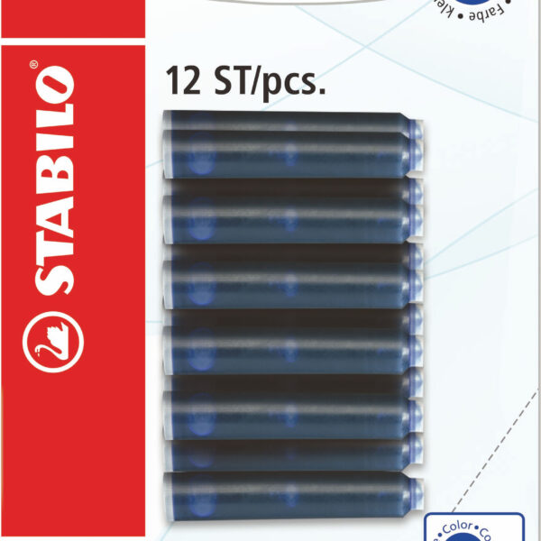 B-51843-10 STABILO Easy inkt navullingen blauw 12 stuks