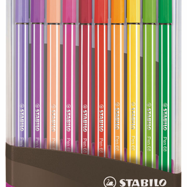 6820-031-03 STABILO Pen 68 colorparade antraciet/roze