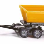1858 Siku Farmer JCB Tractor met dolly en kantelbak