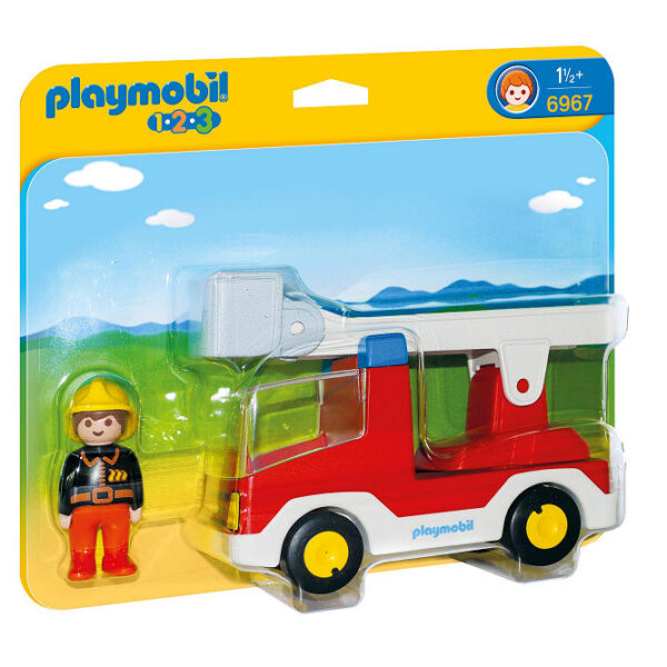 6967 Playmobil 1.2.3. Brandweerwagen met ladder
