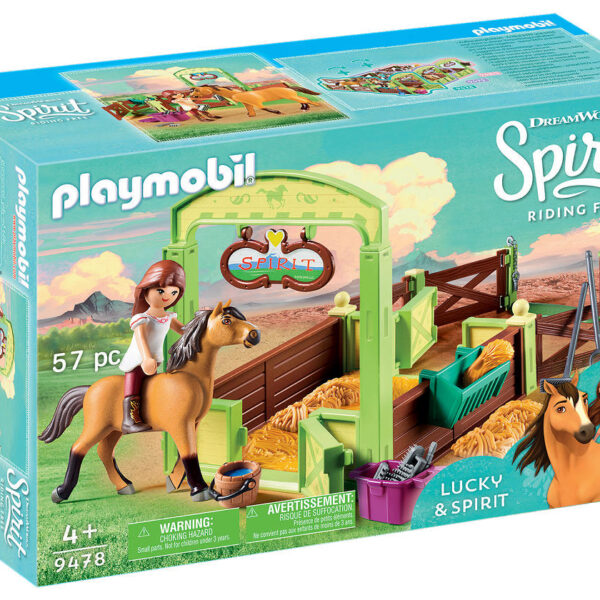 9478 Playmobil Spirit Lucy en Spirit met paardenbox
