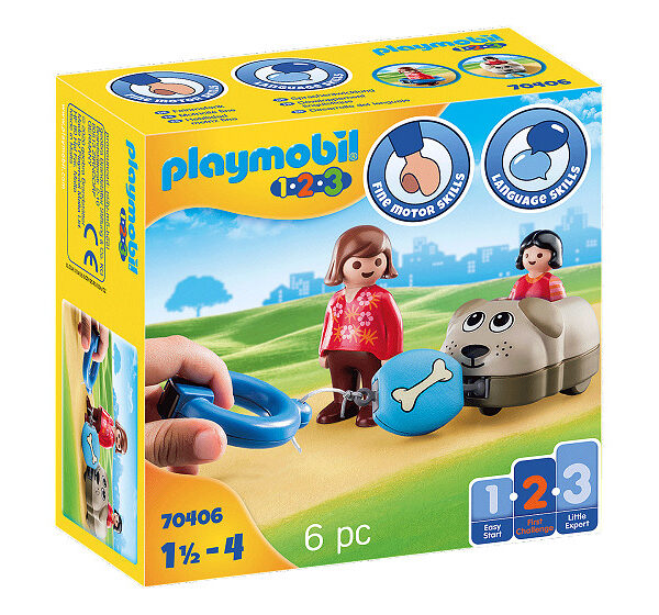 70406 Playmobil 1.2.3. Hondentrein