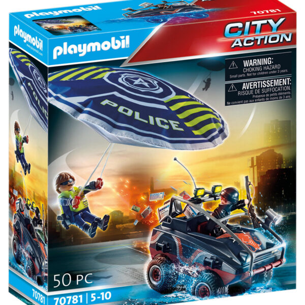 70781 Playmobil Politieparachute achtervolging van amfibievoertuig
