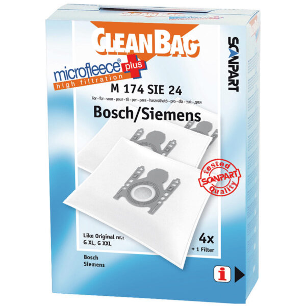 2682238174 CleanBag M174SIE24 Bosch Siemens GXL/GXXL/GAL Mirco+ 4 stuks