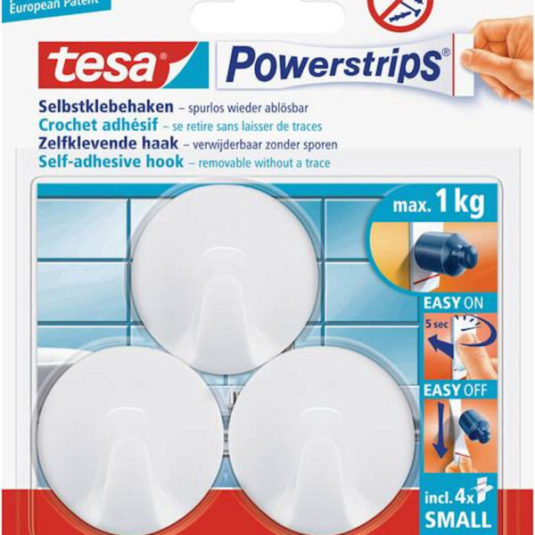 57577-00000-02 Tesa Powerstrips Small Rond wit