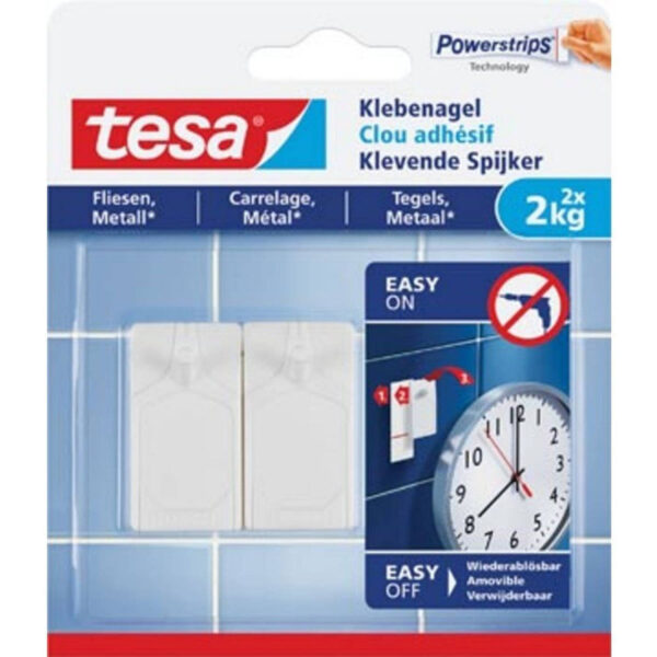 77762-00000-00 Tesa klevende Spijker Tegel Metaal 2 KG - 2 stuks